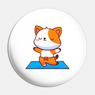 Zen Kitty Yoga Pin