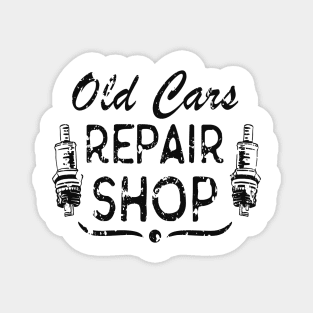 Car Mechanic Spark Plug Workshop Vintage Magnet