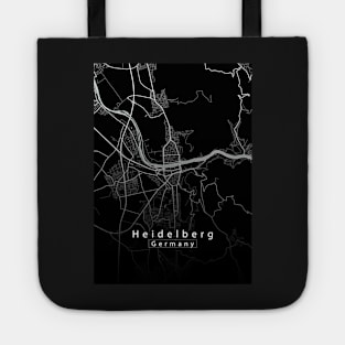 Heidelberg Germany City Map dark Tote