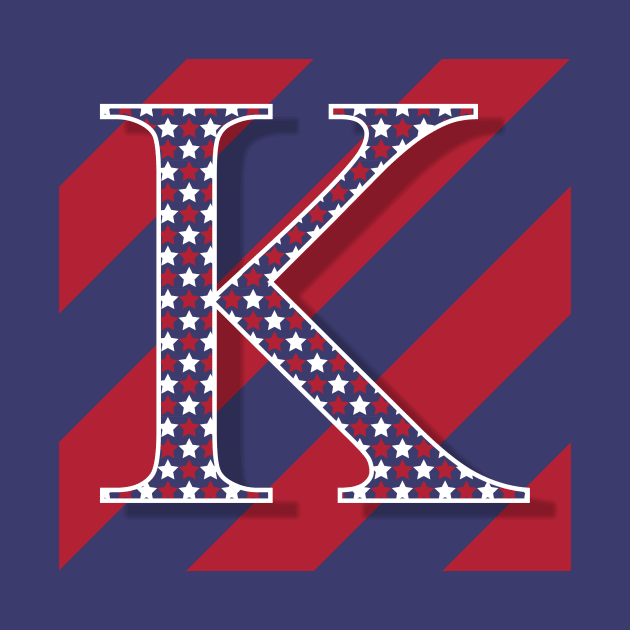 Old Glory Letter K by ArtticArlo