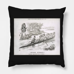 Advance Australia Punch Cartoon by John Tenniel 1891 Pillow