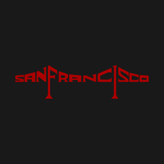 San Francisco Bridge 49ers Red by Fresh Fly Threads