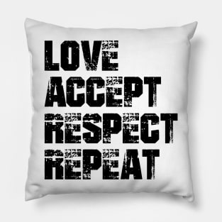 Dyslexia - Love accept respect repeat Pillow