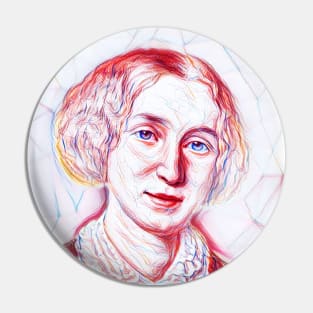 George Eliot Portrait | George Eliot Artwork Line Art Pin