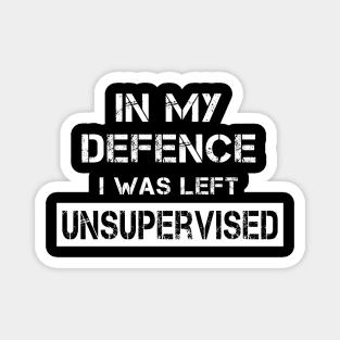 In My Defence I Was Left Unsupervised Magnet