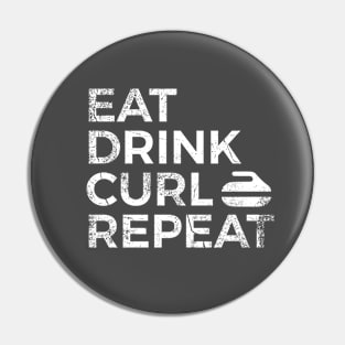 Eat Drink Curl Repeat Pin