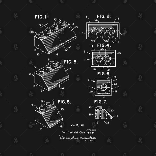 Lego Fan Gift 1962 Lego Bricks Patent Image by MadebyDesign