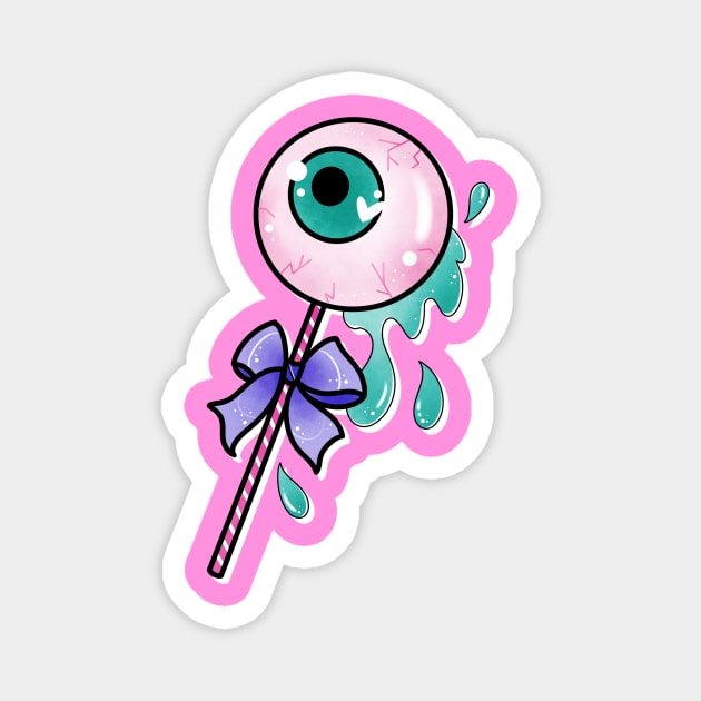 Creepy cute eye candy Magnet by Tex doodles 