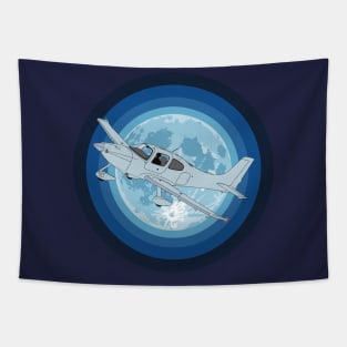 Cirrus SR22 Full Moon Tapestry