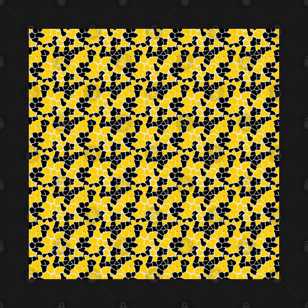 Elephant Print Skin Pattern Yellow Black by Design_Lawrence