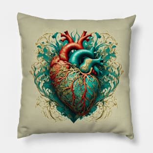 Nature Swirl Heart Pillow