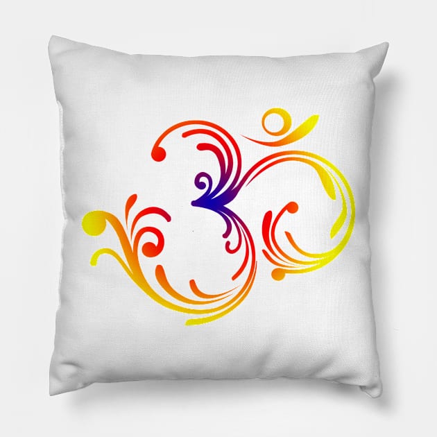 OM: Fountain of Life Pillow by swarna artz