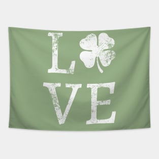 Lucky Clover Vintage Love Irish St Patricks Day T Shirt Tapestry