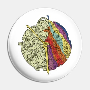 Colorful Rainbow Clockwork Precision Pin