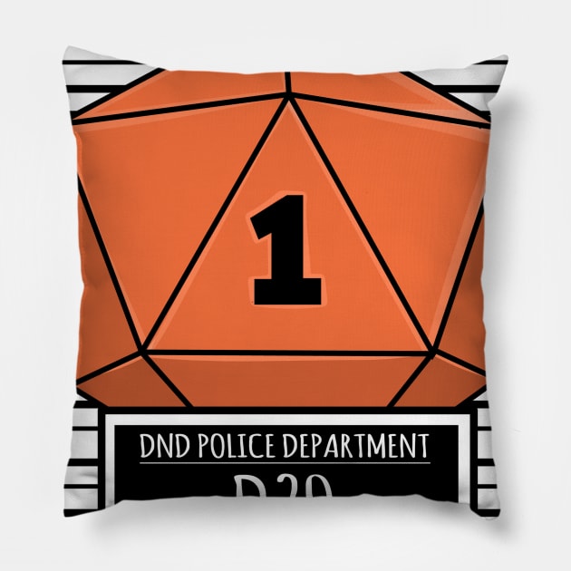 Dice Jail Funny Dungeons And Dragons DND D20 D1 Lover Pillow by Bingeprints