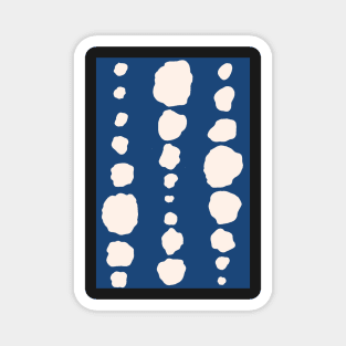 Modern abstract organic polka dots in sea blue tones Magnet