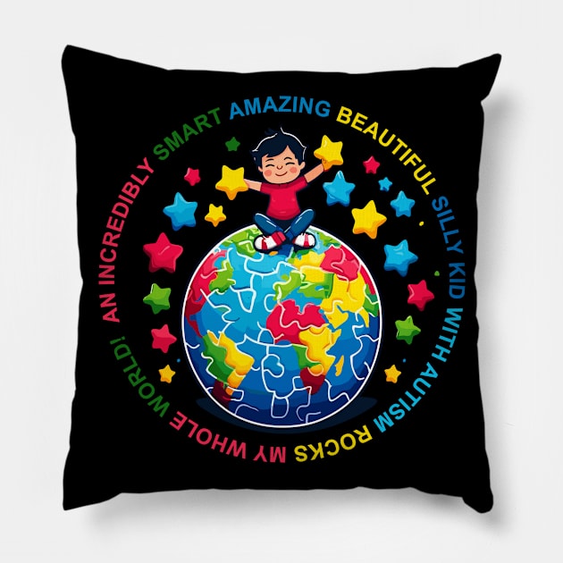 Joyful World Embrace: Mind Body Balance Pillow by maknatess