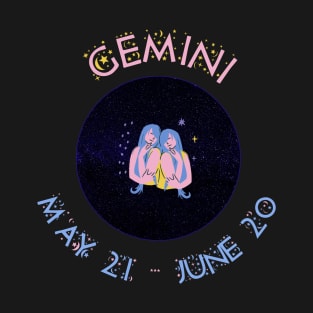 Zodiac Symbol GEMINI or Twins T-Shirt