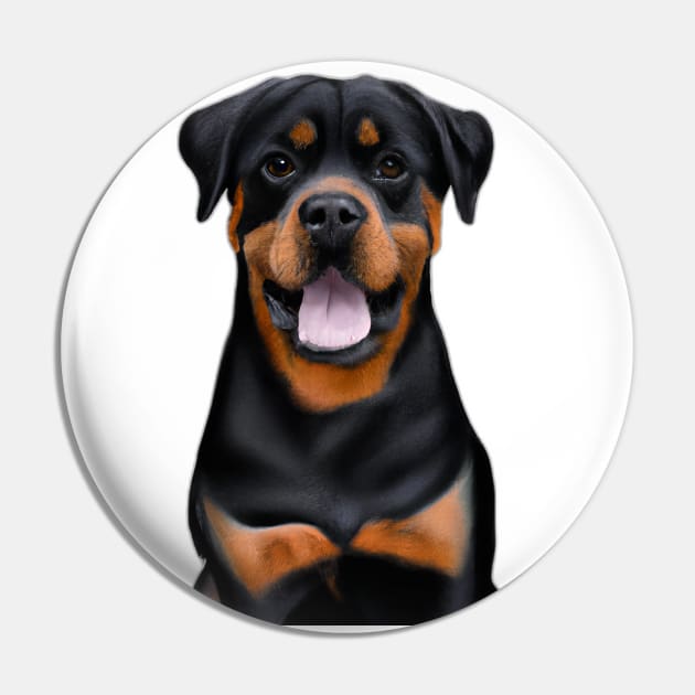 Cute Rottweiler Drawing Pin by Play Zoo