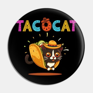 Cinco de Mayo Taco Cat Fiesta Mexican Party Women Men Kids Pin