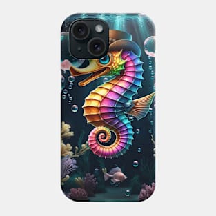 Cute little steampunk seahorse Phone Case