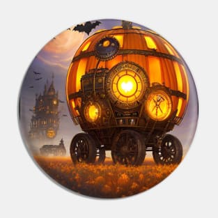 Pumpkin steampunk carriage Pin