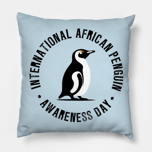 International African Penguin Awareness Day – October Pillow by irfankokabi