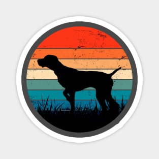 Pointer Retro Sunset Magnet
