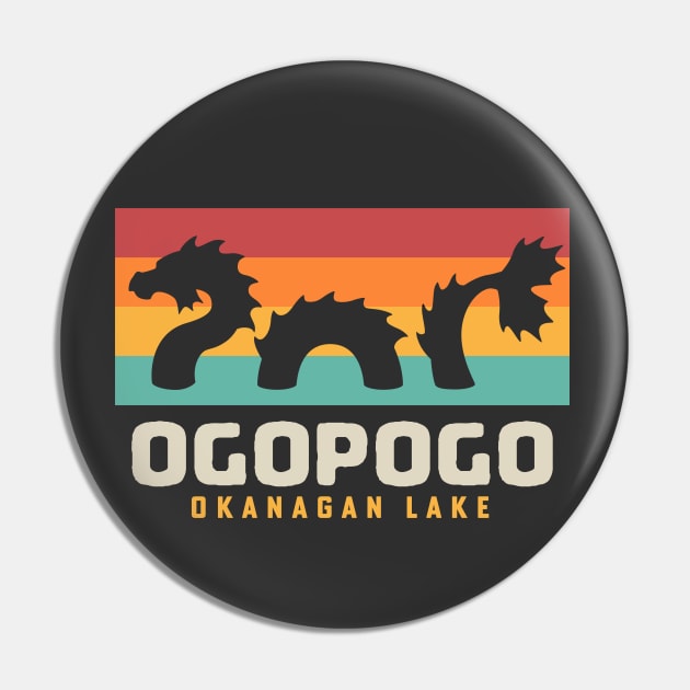 The Ogopogo of Lake Okanagan British Columbia Canadian Folklore Pin by PodDesignShop