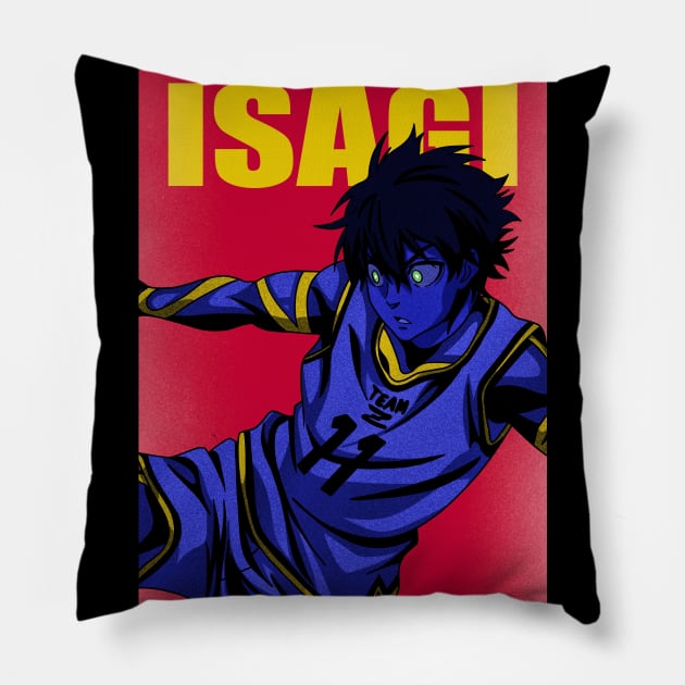 Isagi Yoichi Blue Lock Pillow by Rekayasabumi