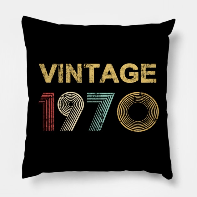 Vintage 1970 Made in 1970 50th birthday 50 years old Gift Pillow by AMOS_STUDIO