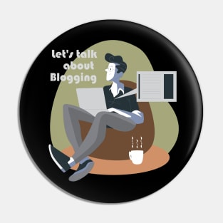 A blogger writing a blog Pin