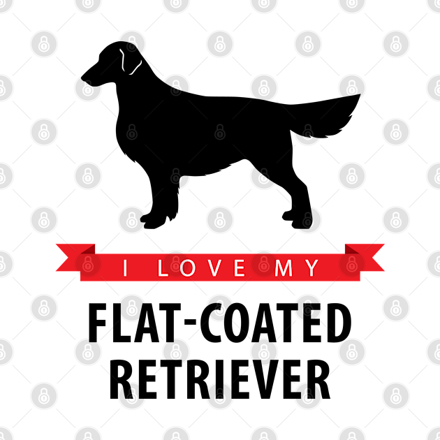 I Love My Flat-Coated Retriever - Flat Coated Retriever - T-Shirt