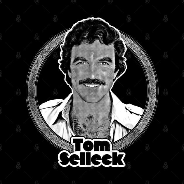 Tom Selleck 80s Aesthetic Design by DankFutura