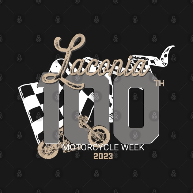 100th Anniversary Laconia Motorcycle Week New Hampshire - finish line white by PincGeneral