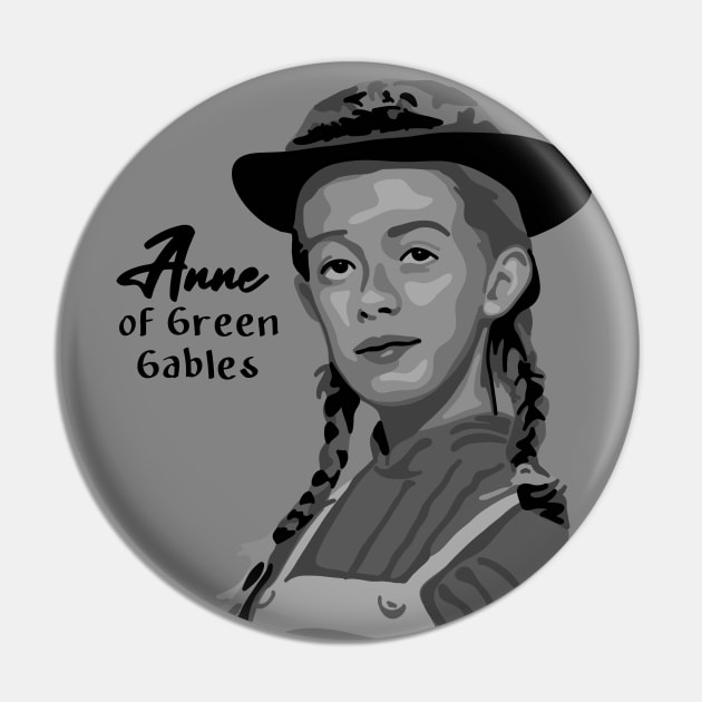 Anne of Green Gables Portrait and Quote Pin by Slightly Unhinged