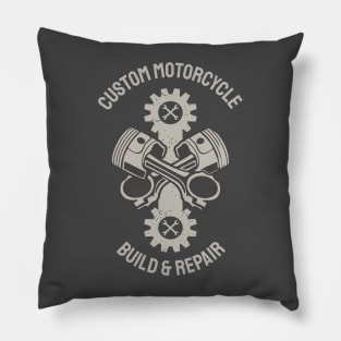 Custom Motorcycle Vintage Tee | Personalized Biker Pillow