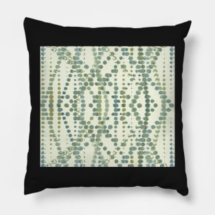 Mexican Wave in Teal and Mint Pillow