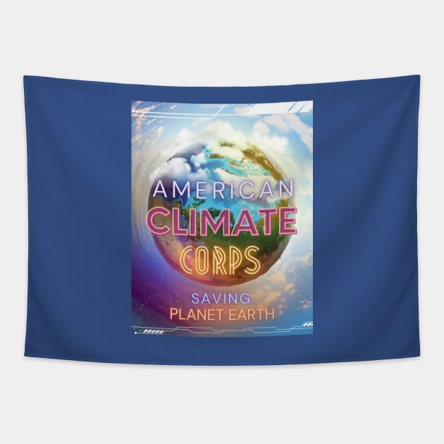 American Climate Corps Tapestry by JAHudson