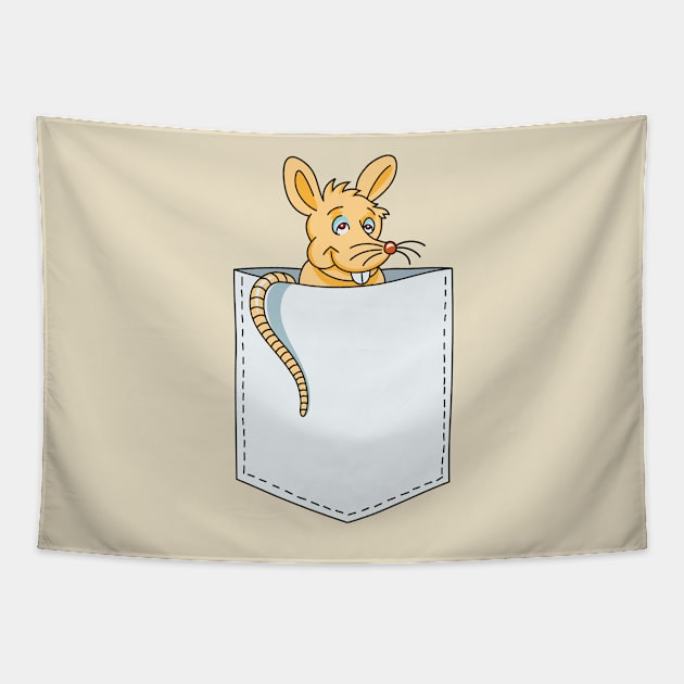 Mouse Rat in Pocket Tapestry by AVEandLIA