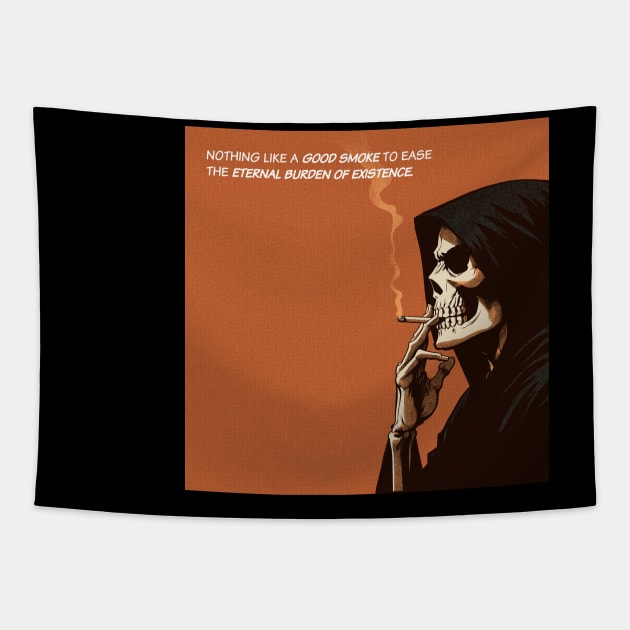 Grim Reaper eternal burden of existence Tapestry by Retro Vibe