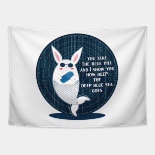 Deep blue sea Matrix Tapestry