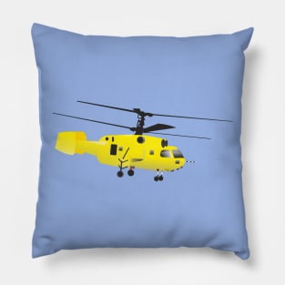 Yellow Helicopter Pillow