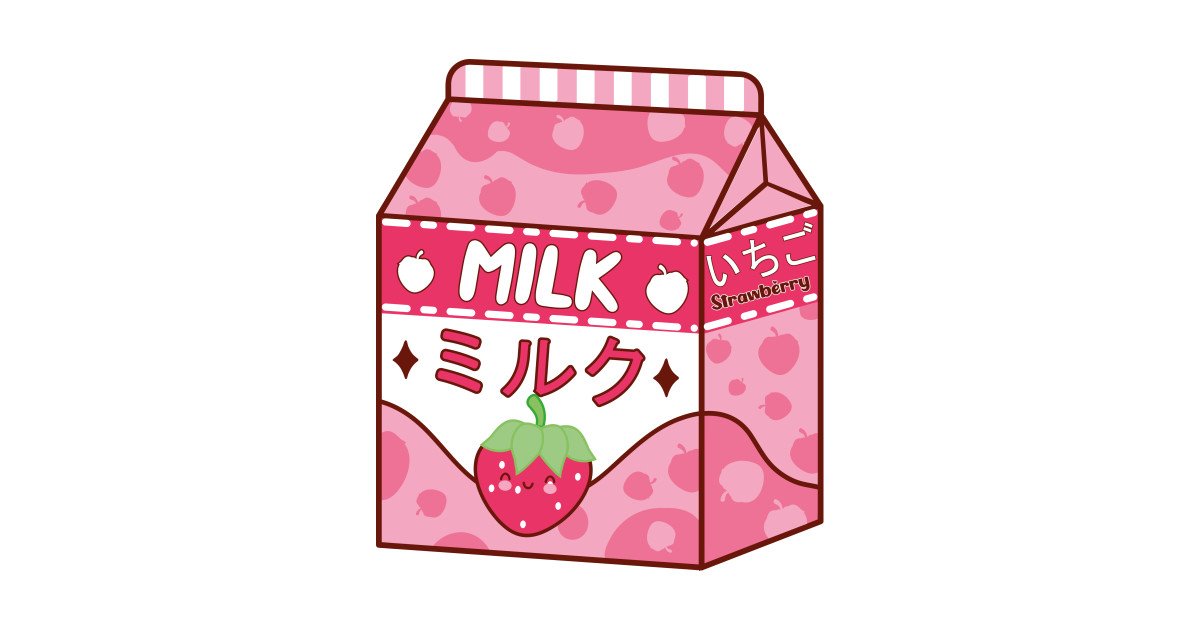 Manga Anime Strawberry Japanese milk carton box Japanese Milk Carton