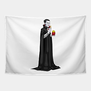 Vampire Halloween French fries Tapestry