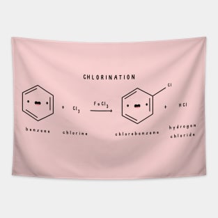 Kawaii Chlorination Of Benzene Doodle Reaction Tapestry