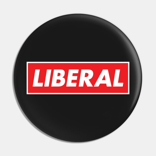 Liberal Logo Pin by FeministShirts