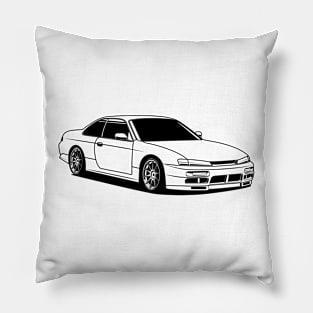 Jdm silvia black print Pillow