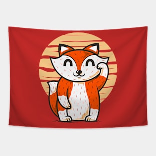 Maneki Fox Tapestry