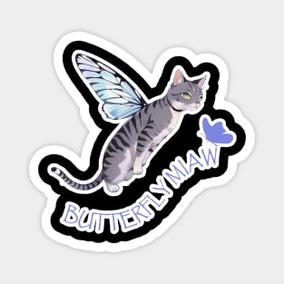 Butterfly cat funny flying cat with wings Magnet